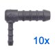 10 x YOU.S Original Schlauchverbinder Zwischenstück RGV Ø 4x8 mm 90° Winkel - L-Form Reduzierer
