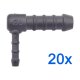 20 x YOU.S Original Schlauchverbinder Zwischenstück RGV Ø 4x8 mm 90° Winkel - L-Form Reduzierer
