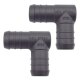 2 x YOU.S Original Schlauchverbinder Zwischenstück RGV Ø 20 mm 90° Winkel - L Form