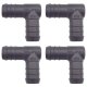 4 x YOU.S Original Schlauchverbinder Zwischenstück RGV Ø 18 mm 90° Winkel - L Form