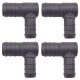 4 x YOU.S Original Schlauchverbinder Zwischenstück RGV Ø 16x20 mm 90° Winkel - L-Form Reduzierer