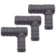 3 x YOU.S Original Schlauchverbinder Zwischenstück RGV Ø 16x18 mm 90° Winkel - L-Form Reduzierer