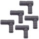 5 x YOU.S Original Schlauchverbinder Zwischenstück RGV Ø 16x18 mm 90° Winkel - L-Form Reduzierer