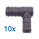10 x YOU.S Original Schlauchverbinder Zwischenstück RGV Ø 16x18 mm 90° Winkel - L-Form Reduzierer