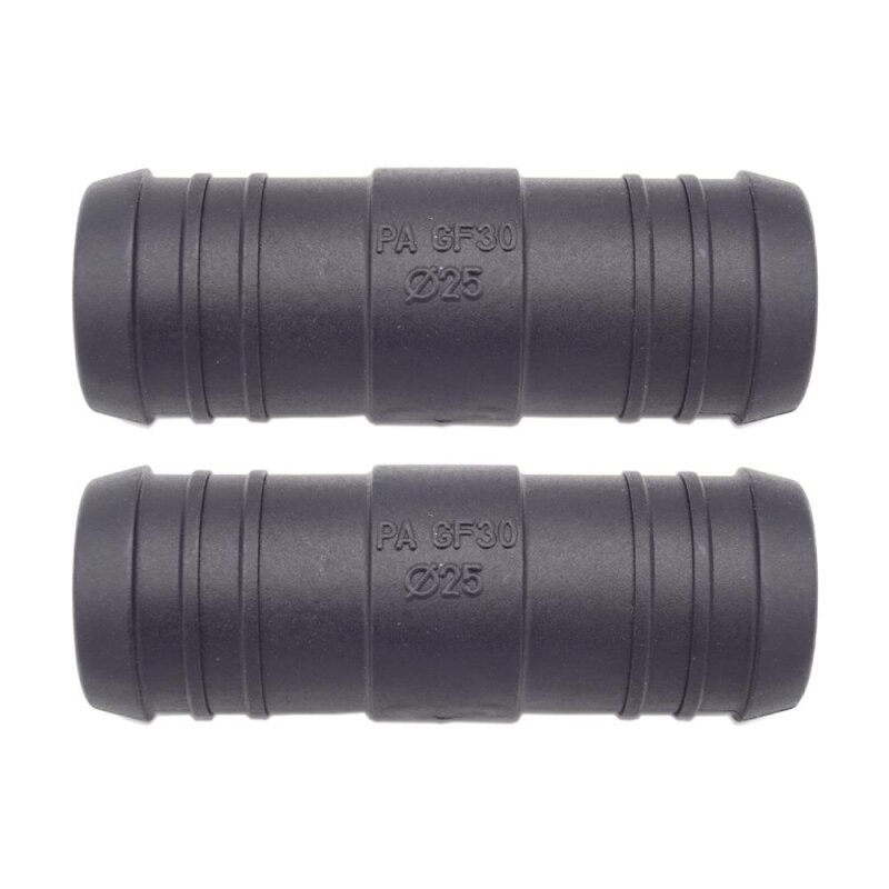 2 x YOU.S Original Schlauchverbinder Leitung Zwischenstück RGV Ø 25x25 mm - Gerade Form