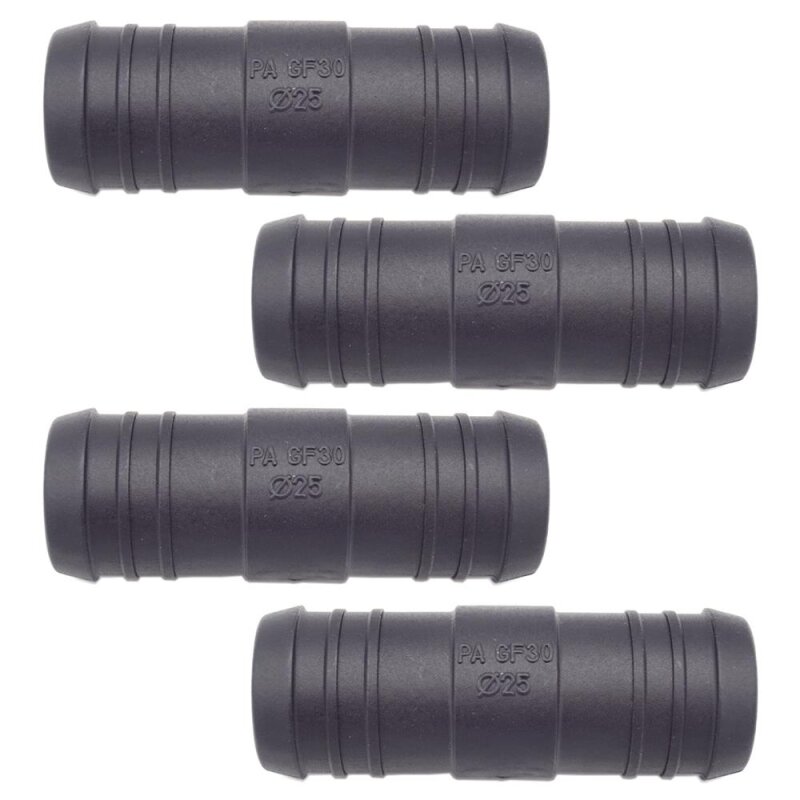 4 x YOU.S Original Schlauchverbinder Leitung Zwischenstück RGV Ø 25x25 mm - Gerade Form