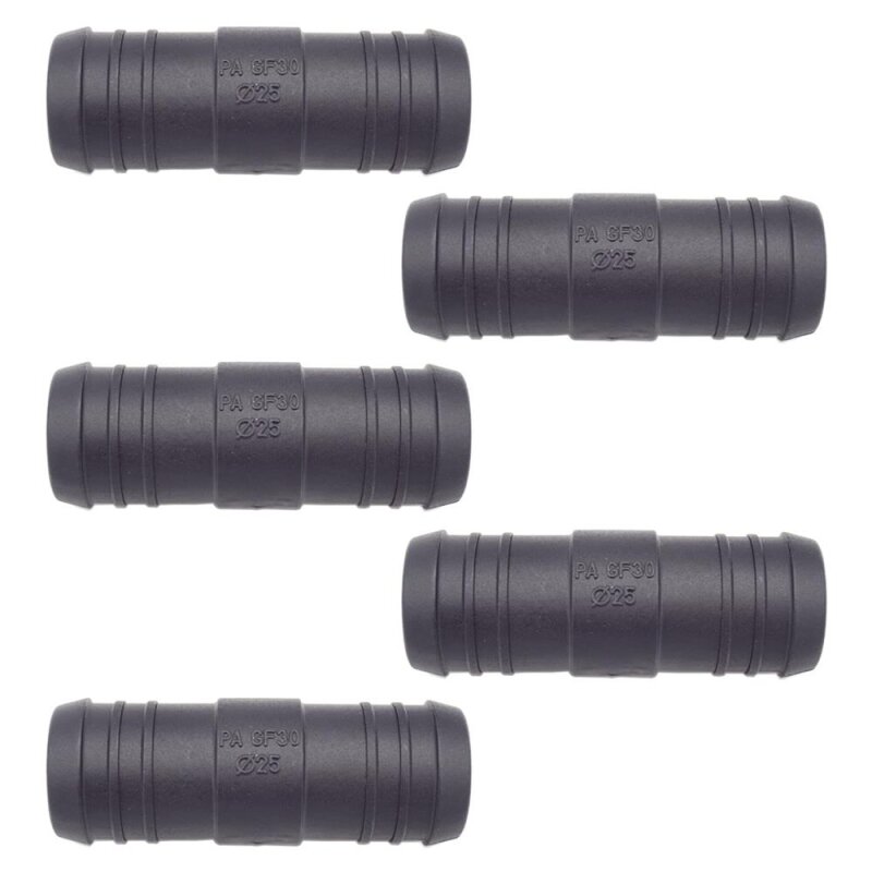 5 x YOU.S Original Schlauchverbinder Leitung Zwischenstück RGV Ø 25x25 mm - Gerade Form