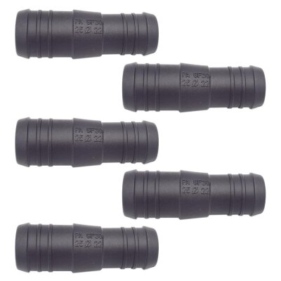 5 x YOU.S Original Schlauchverbinder Zwischenstück RGV Ø 25mm 22mm - Gerade Form - Reduzierer