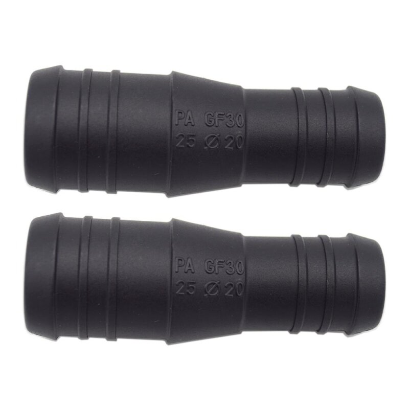 2 x YOU.S Original Schlauchverbinder Zwischenstück RGV Ø 25mm 20mm - Gerade Form - Reduzierer