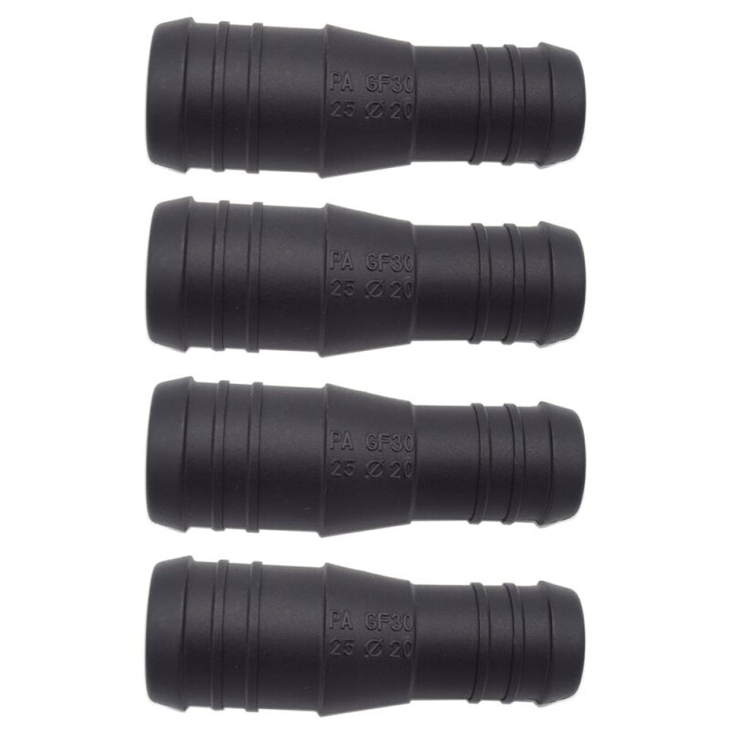 4 x YOU.S Original Schlauchverbinder Zwischenstück RGV Ø 25mm 20mm - Gerade Form - Reduzierer