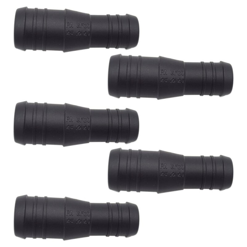 5 x YOU.S Original Schlauchverbinder Zwischenstück RGV Ø 25mm 20mm - Gerade Form - Reduzierer