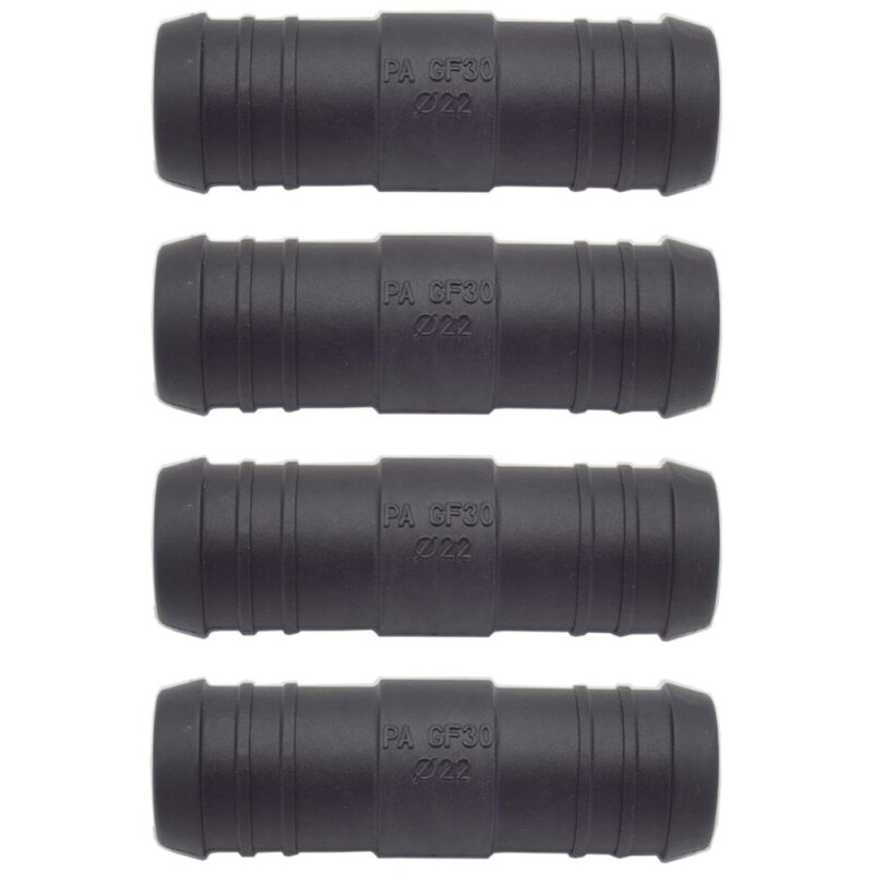 4 x YOU.S Original Schlauchverbinder Zwischenstück RGV Ø 22x22 mm - Gerade Form