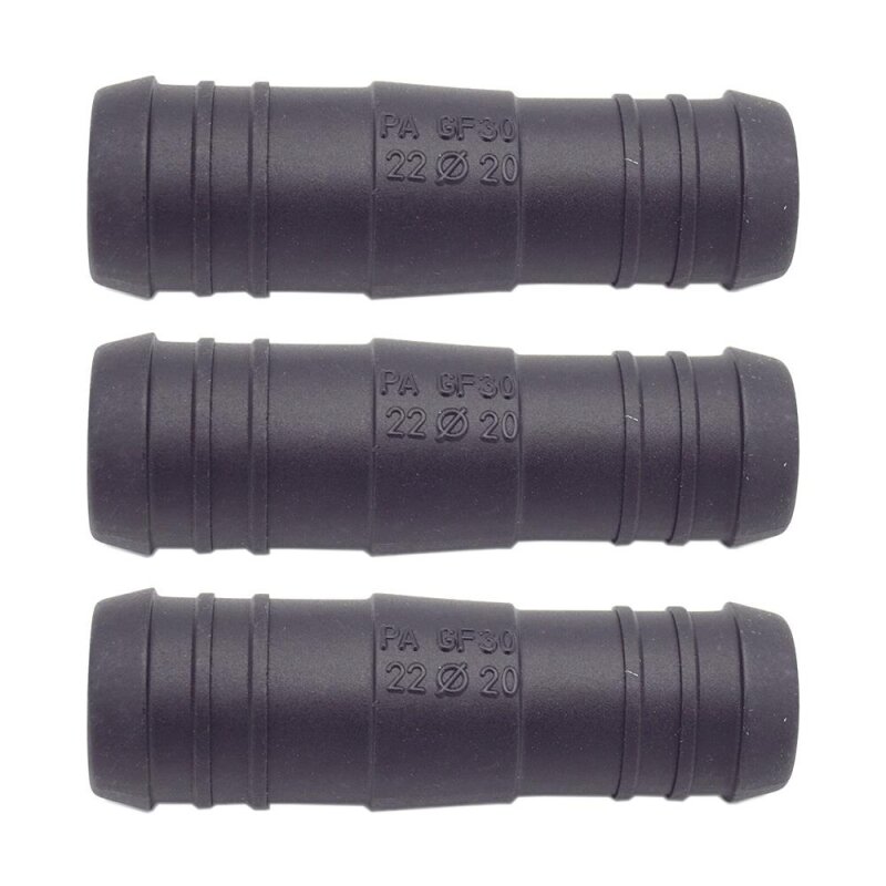 3 x YOU.S Original Schlauchverbinder Zwischenstück RGV Ø 22mm 20mm - Gerade Form - Reduzierer