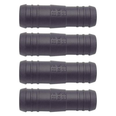 4 x YOU.S Original Schlauchverbinder Zwischenstück RGV Ø 22mm 20mm - Gerade Form - Reduzierer