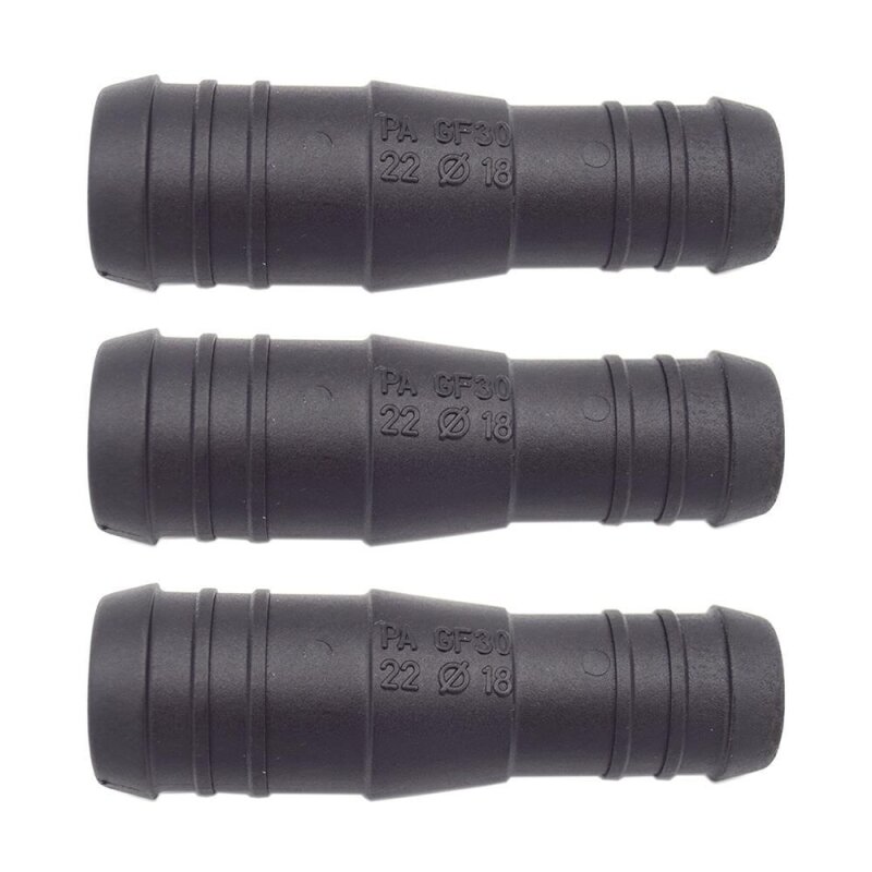 4 x YOU.S Original Schlauchverbinder Zwischenstück RGV Ø 22mm 18mm - Gerade Form - Reduzierer