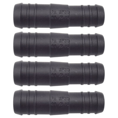 4 x YOU.S Original Schlauchverbinder Zwischenstück RGV Ø 20mm 18mm - Gerade Form - Reduzierer