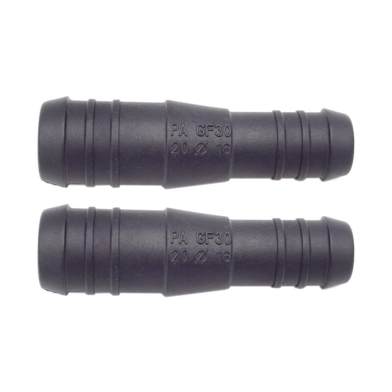 2 x YOU.S Original Schlauchverbinder Zwischenstück RGV Ø 20mm 16mm - Gerade Form - Reduzierer