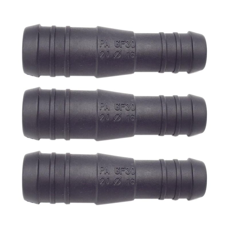 3 x YOU.S Original Schlauchverbinder Zwischenstück RGV Ø 20mm 16mm - Gerade Form - Reduzierer