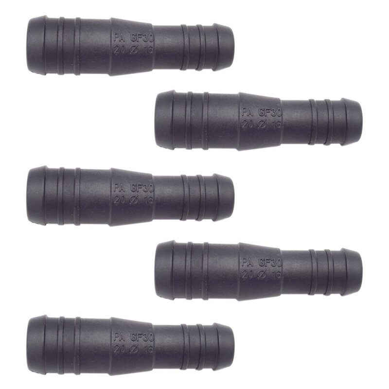 5 x YOU.S Original Schlauchverbinder Zwischenstück RGV Ø 20mm 16mm - Gerade Form - Reduzierer