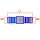 20 x YOU.S Original Schlauchverbinder Zwischenstück RGV Ø 18mm 16mm - Gerade Form - Reduzierer
