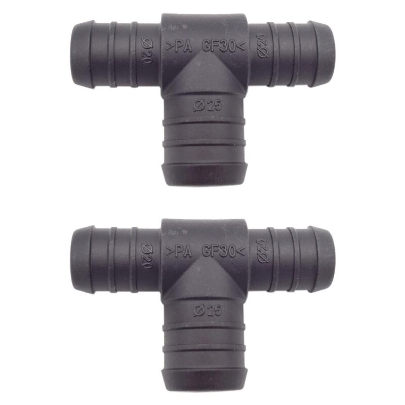 2 x YOU.S Original Schlauchverbinder Zwischenstück RGV Ø 20x20x25 mm - T-Stück Reduzierer