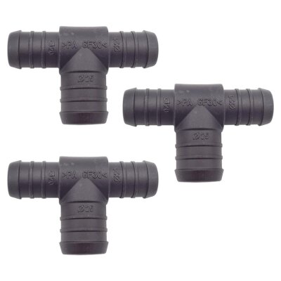3 x YOU.S Original Schlauchverbinder Zwischenstück RGV Ø 20x20x25 mm - T-Stück Reduzierer