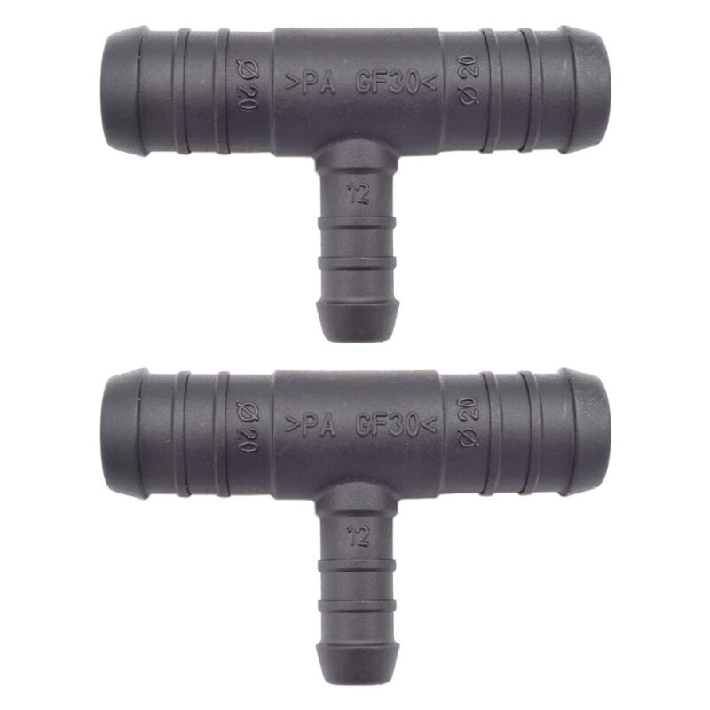2 x YOU.S Original Schlauchverbinder Zwischenstück RGV Ø 20x20x12 mm - T-Stück Reduzierer