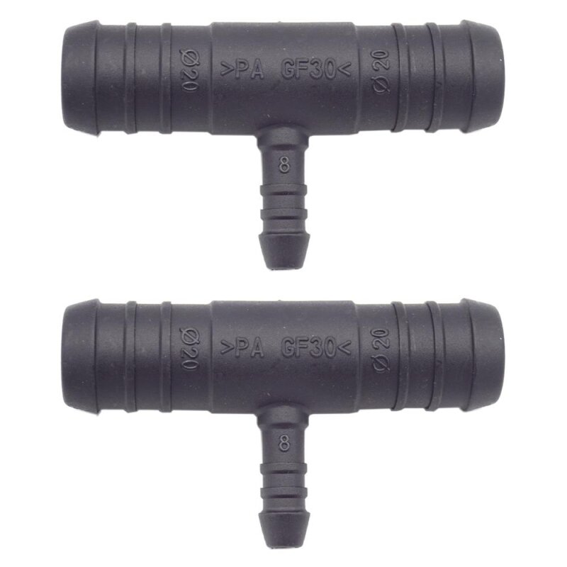 2 x YOU.S Original Schlauchverbinder Zwischenstück RGV Ø 20x20x8 mm - T-Stück Reduzierer