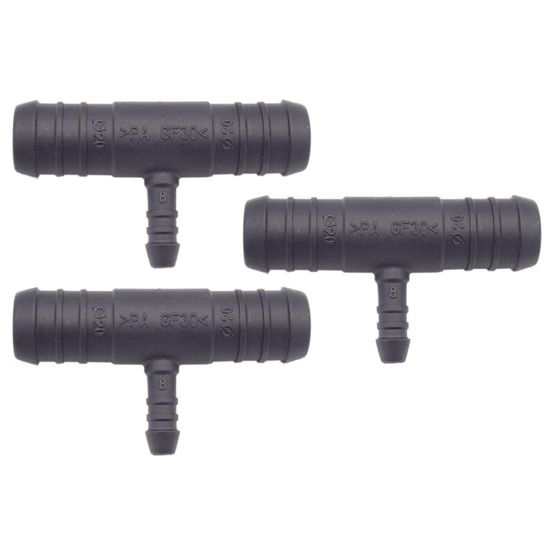 3 x YOU.S Original Schlauchverbinder Zwischenstück RGV Ø 20x20x8 mm - T-Stück Reduzierer