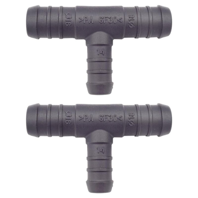 2 x YOU.S Original Schlauchverbinder Zwischenstück RGV Ø 18x18x14 mm - T-Stück Reduzierer