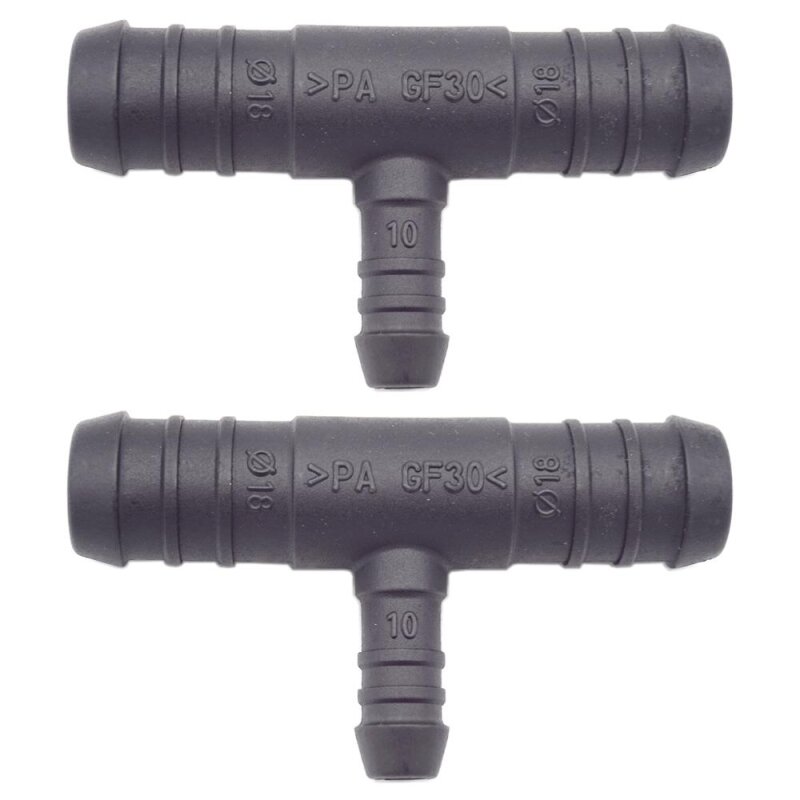 2 x YOU.S Original Schlauchverbinder Zwischenstück RGV Ø 18x18x10 mm - T-Stück Reduzierer