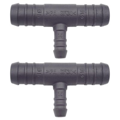 2 x YOU.S Original Schlauchverbinder Zwischenstück RGV Ø 18x18x10 mm - T-Stück Reduzierer