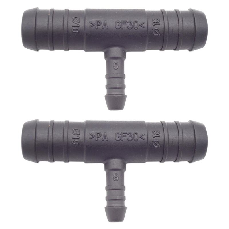 2 x YOU.S Original Schlauchverbinder Zwischenstück RGV Ø 18x18x8 mm - T-Stück Reduzierer