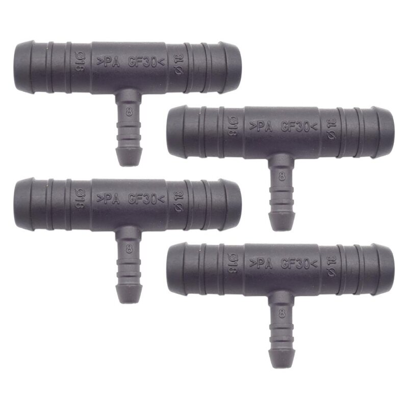 4 x YOU.S Original Schlauchverbinder Zwischenstück RGV Ø 18x18x8 mm - T-Stück Reduzierer
