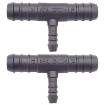 2 x YOU.S Original Schlauchverbinder Zwischenstück RGV Ø 16x16x8 mm - T-Stück Reduzierer