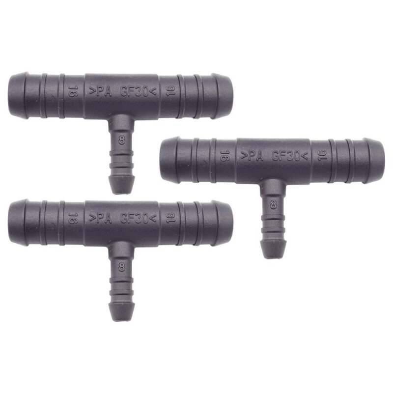 3 x YOU.S Original Schlauchverbinder Zwischenstück RGV Ø 16x16x8 mm - T-Stück Reduzierer
