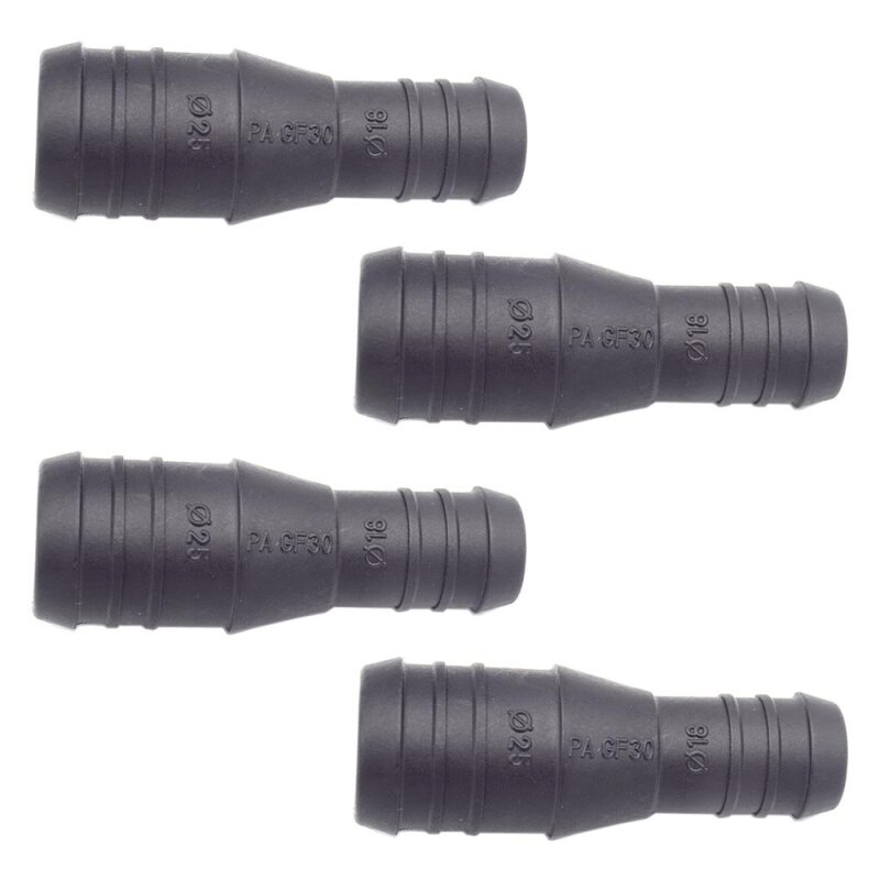 4 x YOU.S Original Schlauchverbinder Zwischenstück RGV Ø 25mm 18mm - Gerade Form - Reduzierer