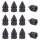 12 Stück YOU.S Ventilkappen Nieten Kappen Abdeckung in Schwarz für Auto PKW LKW Motorrad Fahrrad
