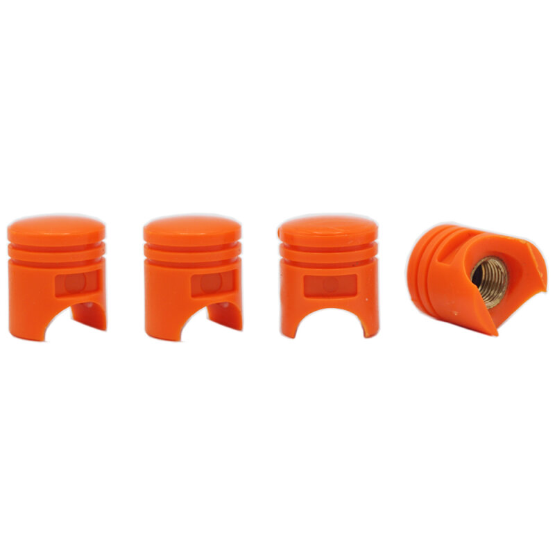 4 Stück YOU.S Ventilkappen Reifenventile Kunststoff Orange für Auto PKW LKW Motorrad Fahrrad