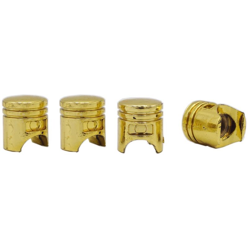 4 Stück YOU.S Ventilkappen Reifenventile Kunststoff Gold für Auto PKW LKW Motorrad Fahrrad