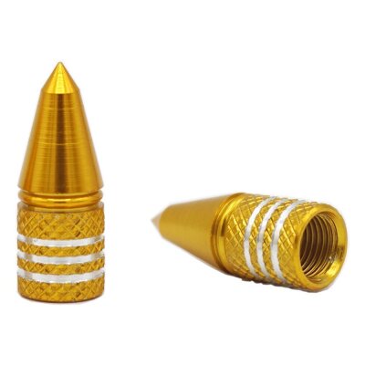 4 Stück YOU.S Ventilkappen Ventilverschluss Spike in Gold für Auto PKW LKW Motorrad Fahrrad