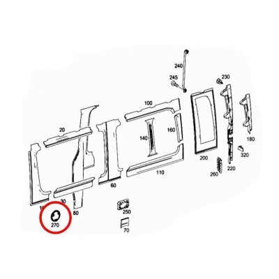 50 x YOU.S Original Führungsschiene Anschlagstopfen Schiebetür Rechts kompatibel mit Mercedes-Benz kompatibel mit VW - A9069980050