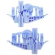 2 x YOU.S Original Fensterheber Gleitbacken VORNE HINTEN LINKS RECHTS kompatibel mit FIAT Doblo II (263) - 51906920