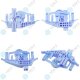 2 x YOU.S Original Fensterheber Gleitbacken VORNE HINTEN LINKS RECHTS kompatibel mit FIAT Doblo II (263) - 51906920