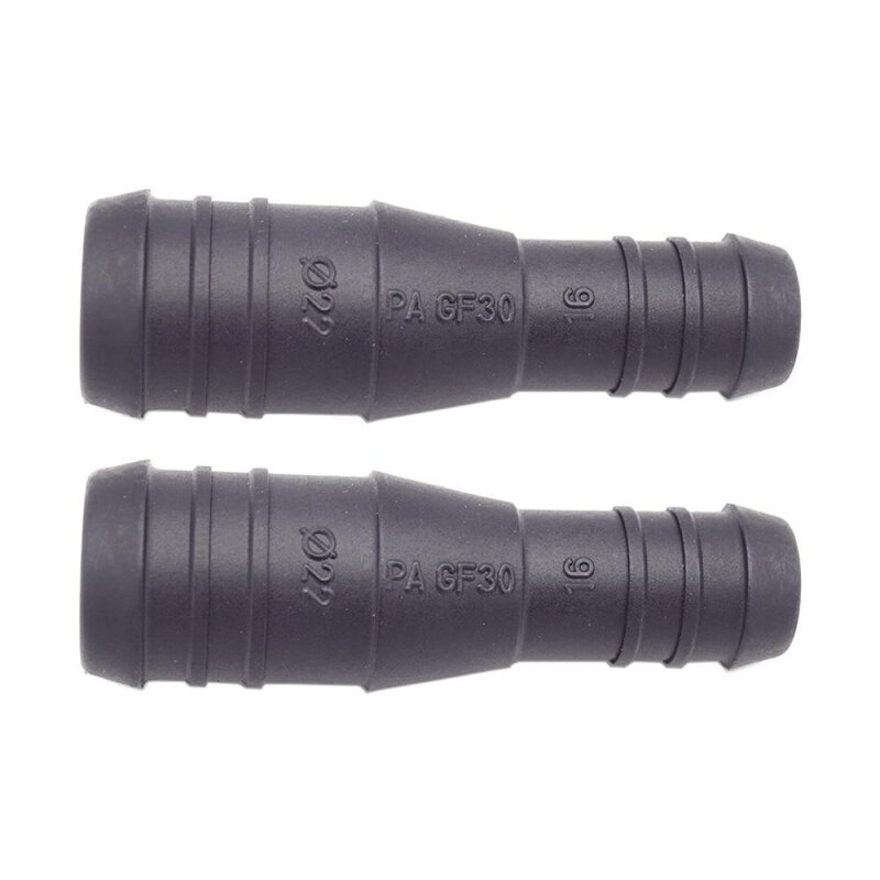 2 x YOU.S Original Schlauchverbinder Zwischenstück RGV Ø 22mm 16mm - Gerade Form - Reduzierer