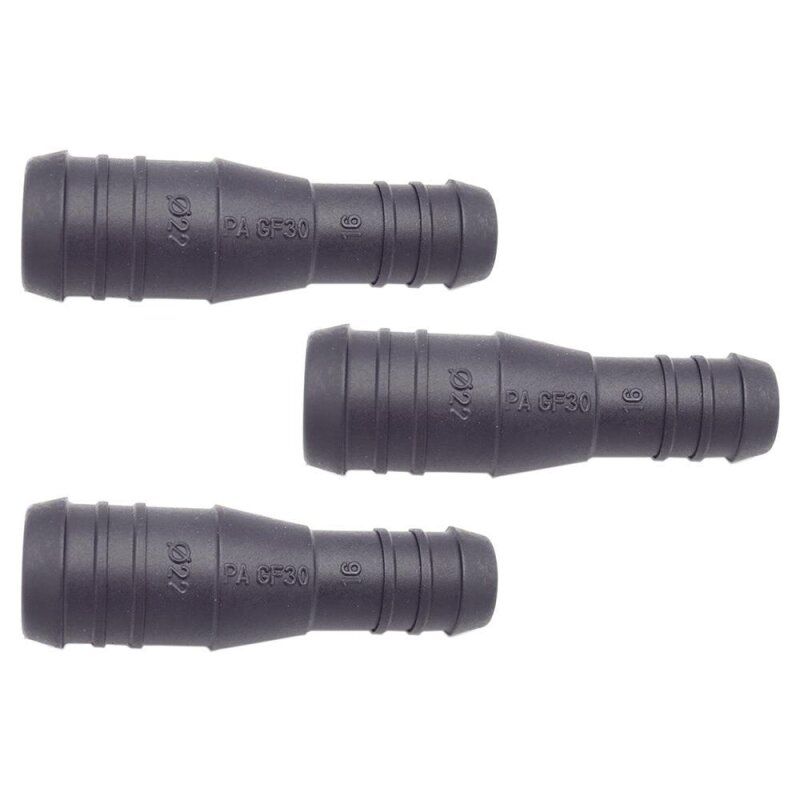 3 x YOU.S Original Schlauchstutzen Verbindungsstück RGV Ø 20mm 14mm - Gerade Form - Reduzierer