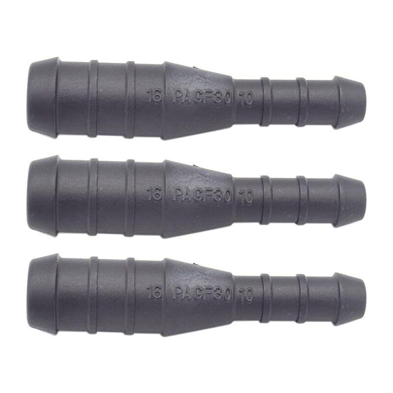 3 x YOU.S Original Schlauchstutzen Verbindungsstück RGV Ø 16mm 10mm - Gerade Form - Reduzierer