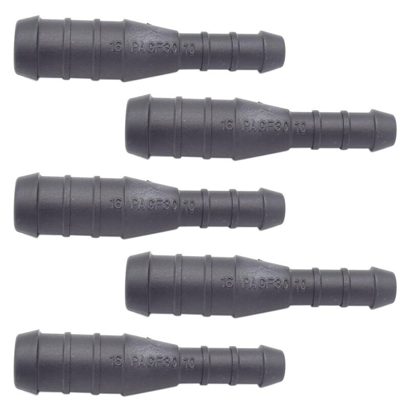 5 x YOU.S Original Schlauchstutzen Verbindungsstück RGV Ø 16mm 10mm - Gerade Form - Reduzierer