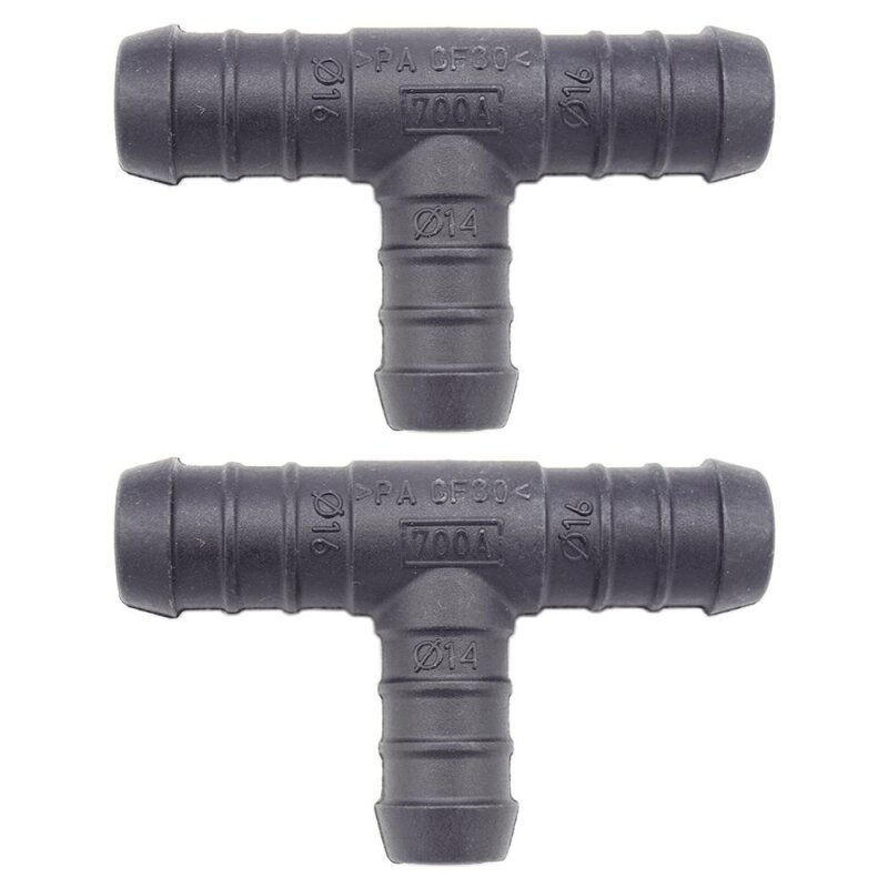 2 x YOU.S Original Schlauchverbinder Zwischenstück RGV Ø 16x16x14 mm - T-Stück Reduzierer