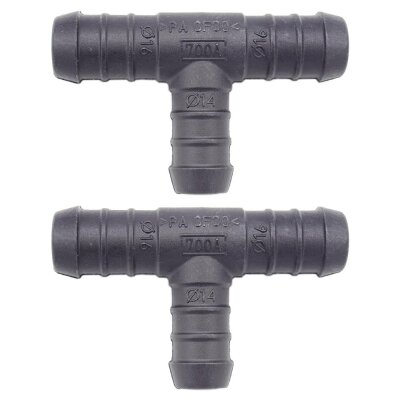 2 x YOU.S Original Schlauchverbinder Zwischenstück RGV Ø 16x16x14 mm - T-Stück Reduzierer